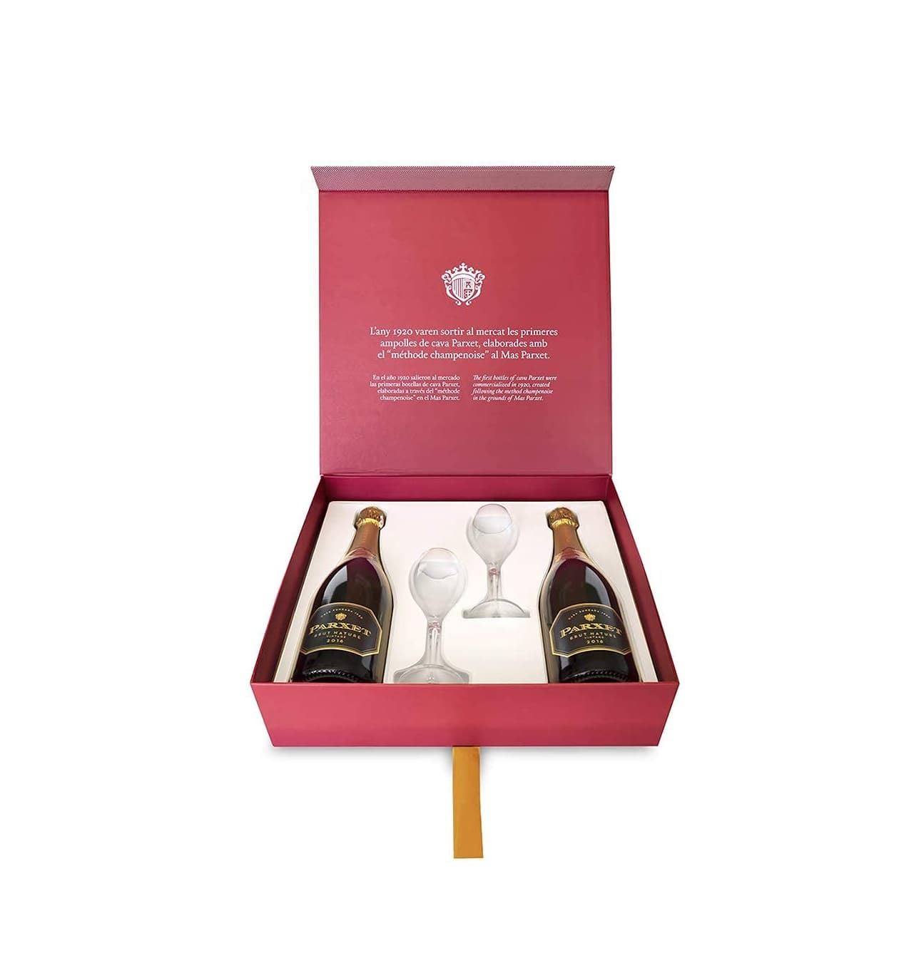 D.O. Cava Estuche 2 botellas Brut Nature + 2 copas - Imagen 1